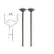Кремне-карбидные боры линза  2 шт PROXXON. Фото-2